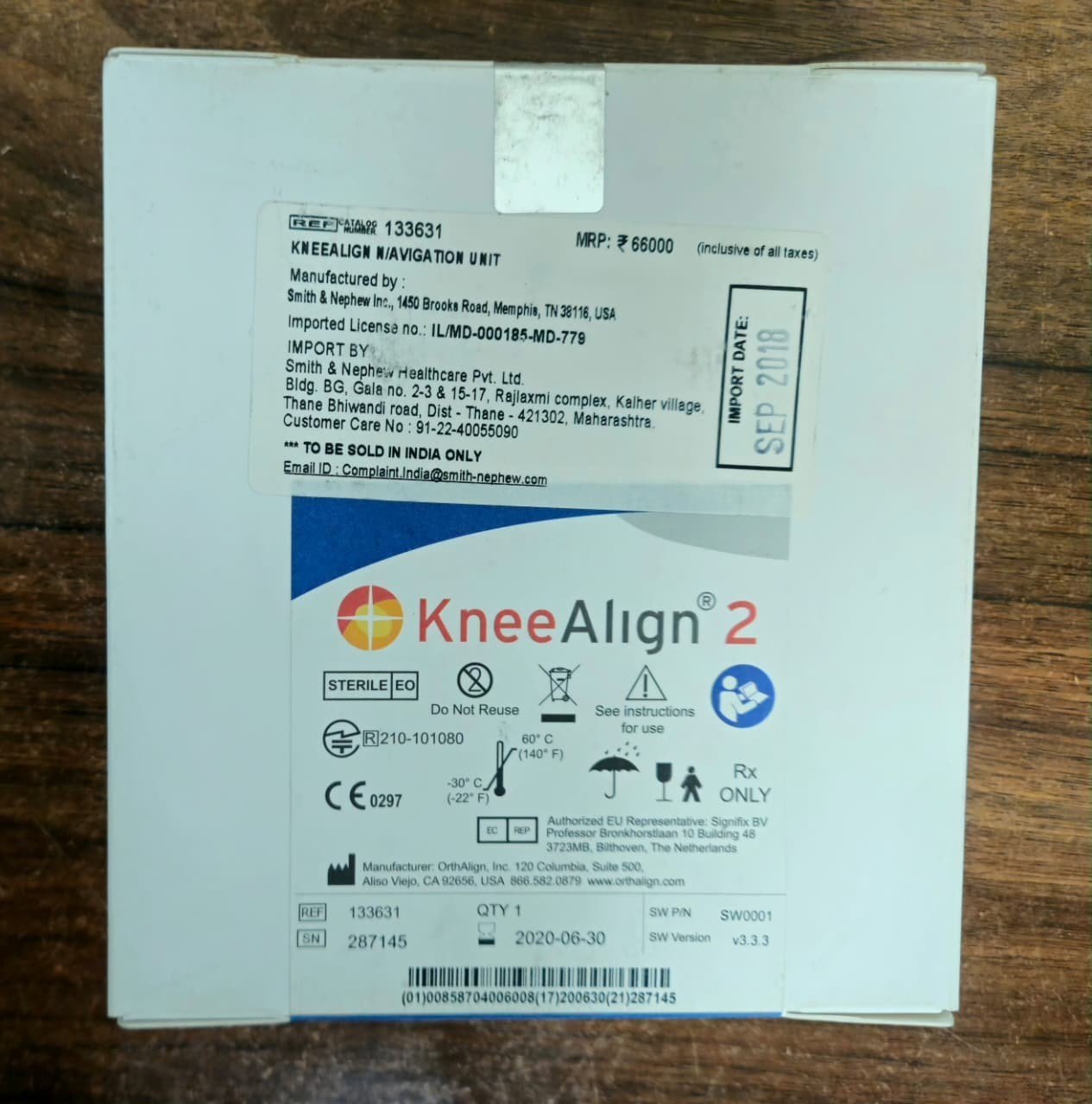 Smith & Nephew KneeAlign 2 Navigation Unit 133631 OrthAlign Surgical System –New